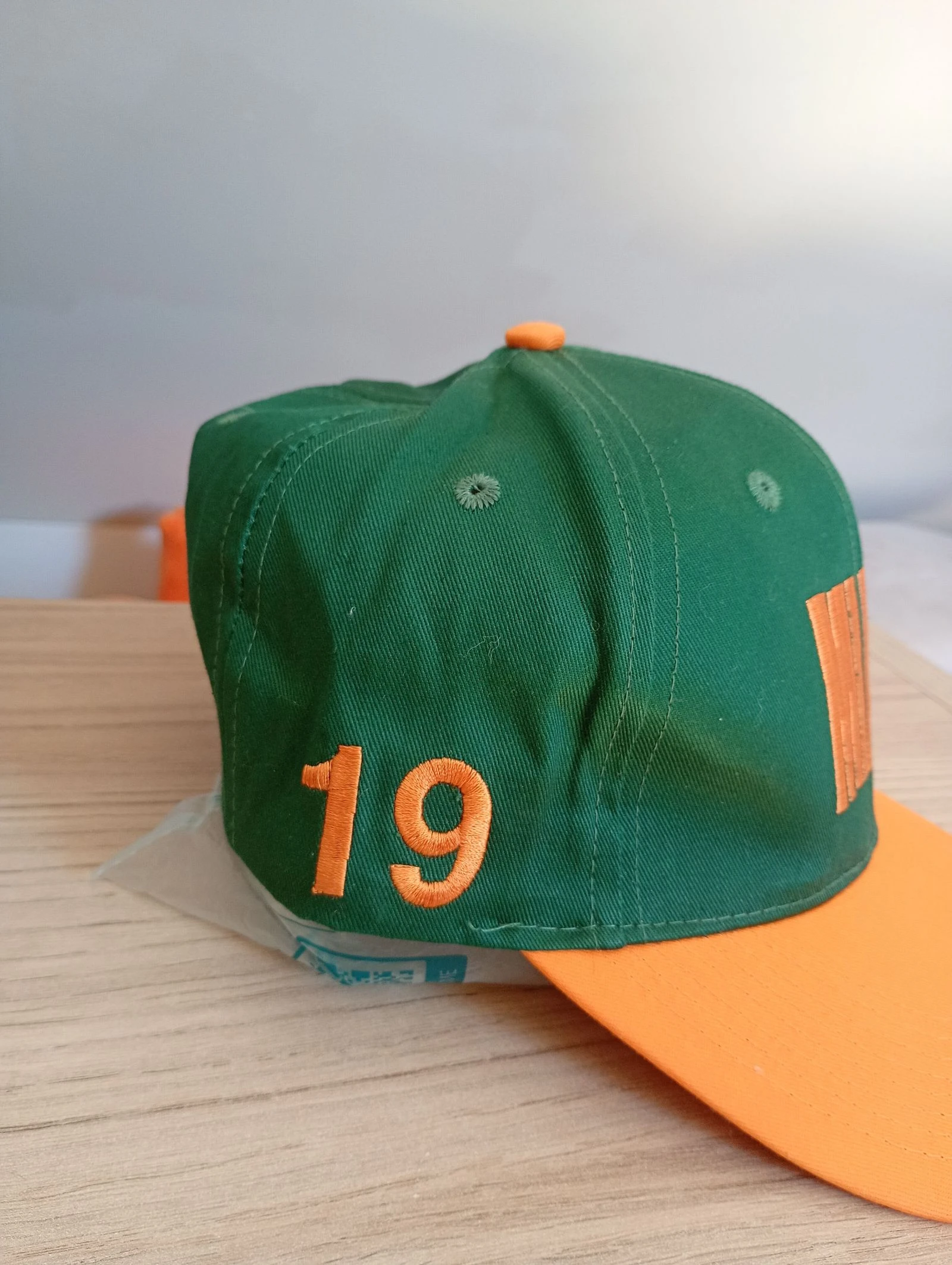 Casquette vintage années 90 snapback Miami verte et orange réglable  – photo 4